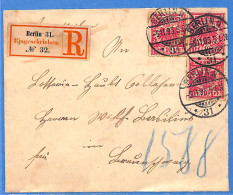 Allemagne Reich 1895 Lettre Einschreiben De Berlin (G23094) - Storia Postale
