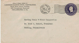Carnegie Illinois Steel Corp. Philadelphia 1946 (1846 Stempel Falsch Eingestellt) > Reading - Stahl - 1941-60