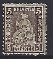 Switzerland 1862-1881  Sitzende Helvetia (*) MM  Mi.22 - Unused Stamps