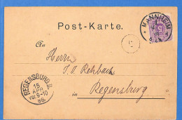 Allemagne Reich 1888 Carte Postale De Mannheim (G23111) - Storia Postale