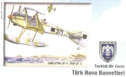 Turkey:Used Phonecard, Türk Telekom, 50 Units, Turkish Air Force, Airplane Sablating SF-V, 2008 - Turkey