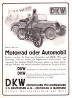 602264 | Motorrad, Auto Werbung (20,5x14cm)  Aus Der Zeitschrift "UHU" 5 / 1929, Rückseite Bedruckt, DKW | Zschopau (O 9 - Autres & Non Classés