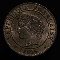 France, Cérès, 1 Centime, 1896, Bronze, NC (UNC), KM#826.1, G.88, F.104/23 - 1 Centime