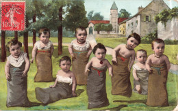PHOTOGRAPHIE - Divertissement De Nos Bébés - Colorisé - Carte Postale Ancienne - Photographie