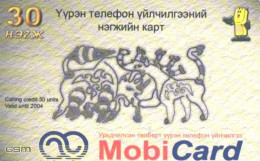 Mongolia:Used Phonecard, Mobicard GSM, 30 Units, Painting 2004 - Mongolie