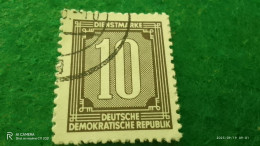 DDR-  1950-60-     DIENSTMARKEN       10PFG       USED - Gebraucht