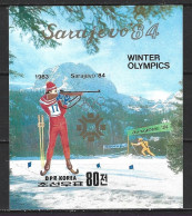 COREE DU NORD. BF NON DENTELE De 1983. Biathlon Aux J.O. De Sarajevo. - Hiver 1984: Sarajevo