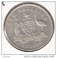 *Australia,1 Shilling 1911 Km 26 Vf ,  Rare !!!!!! Cat Val Krause 45$ For Vf - Shilling