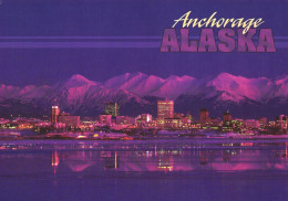 UNITED STATES, ALASKA, ANCHORAGE, SUNSET, CHUGACH MOUNTAINS, PANORAMA - Anchorage