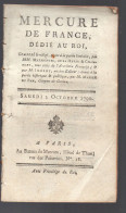 Mercure De France  Du Samedi 2 Octobre 1790 Par Marmontel La Harpe Et Chamfort (PPP45006) - Periódicos - Antes 1800