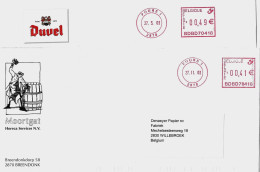 4 X Ema Freistempel  Brouwerij DUVEL MOORTGAT  Breendonk Puurs VC 1612 - PBU 2938 En 2 X BDBD70418 - Bier