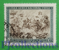 S251- CHILE 1964 BATTAGLIA DI RANCAGUA - BATTLE OF RANCAGUA 5c USATO - USED - Chili