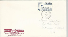 52675 ) Cover Canada Central Canada Exhibition Post Office Ottawa Postmark 1957 - Cartas & Documentos