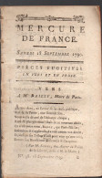 Mercure De France  Du Samedi 18 Septembre  1790 Pièces Fugitives  (PPP45009) - Kranten Voor 1800