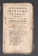 Mercure De France  Du Samedi 12 Janvier 1788   (PPP45010) - Kranten Voor 1800