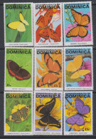 Dominique  N° 1295 / 1308  XX Série Courante  : Papillons, Les 14 Valeurs Sans Charnière, TB - Dominica (1978-...)