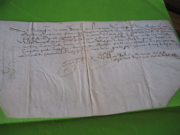 JEAN MONDANELLI Autographe Signé 1619 Parchemin PAIEMENT SEPULTURE PARIS Rare - Manuscripten