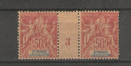 Madagascar_  Sainte Marie _ 50c Millésimes - (1893) N°11 - Altri & Non Classificati