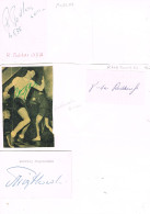 JEUX OLYMPIQUES - 4 AUTOGRAPHES DE MEDAILLES OLYMPIQUES - CONCURRENTS DE POLOGNE - - Handtekening