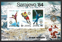 COREE DU NORD. BF Non Dentelé De 1983. Patinage/Hockey Aux J.O. De Sarajevo. - Winter 1984: Sarajevo