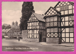 292853 / Germany DDR Quedlinburg - Carl Ritter Strasse Mit Blick Zum Dom PC USED 1964 - 10 Pf Walter Ulbricht , Slogan - Quedlinburg