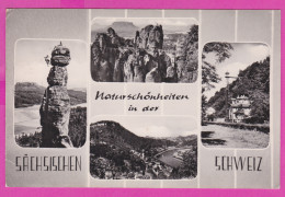 292857 / Germany DDR Sport Rock Climbing Naturschönheiten Der Sächsischen Schweiz PC USED 1962 - 10 Pf. Walter Ulbricht  - Climbing
