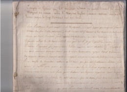 Nontron 1830-Compte De Gestion Que M.Mazerat-Daras Tuteur De Ses Neveux Rendra Le 20 Mars 1830 - Manuscripten