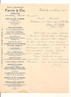 Vieux Papier - Suisse - Zurich - Altstetten - Cement & Asphaltgeschäft - Favre & Cie - Février 1902 - Switzerland