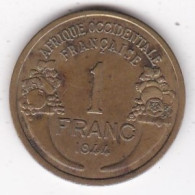 Afrique Occidentale Française. AOF. 1 Franc 1944. Bronze Aluminium. Lec# 2 - French West Africa