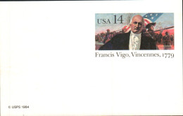 USA ETATS UNIS 1984 ENTIER CARTE NEUF FRNCIS VIGO - 1981-00