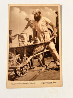 JUDAICA PALESTINE / ISRAEL RARE POSTCARD CONSTRUCTIONS LABOURER IN TEL AVIV #16 HEFNER ַ& BERGER CRACOW 1935' - Palestine