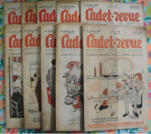 Lot De 10 Numéros De Cadet-Revue, Magazine Pour La Jeunesse. Alain Saint-Ogan 1936-1939. Mitou - Humor