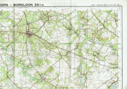Institut Géographique Militaire Be - "HEERS-BORGLOON" - N° 33/7-8 - Edition: 1962 - Echelle 1/25.000 - Cartes Topographiques