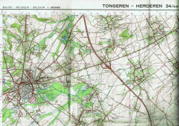 Institut Géographique Militaire Be - "TONGEREN-HERDEREN" - N° 34/5-6 - Edition: 1976 - Echelle 1/25.000 - Cartes Topographiques