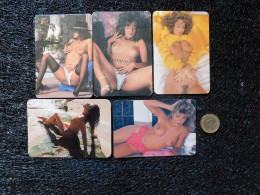 5 Petites Cartes - Calendriers De Collection, Années 90, Femme Sexy  (P19) - Klein Formaat: 1991-00