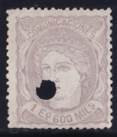 España, 1870 Edifil. 111, 1 E. 600 M. Violeta - Gebruikt