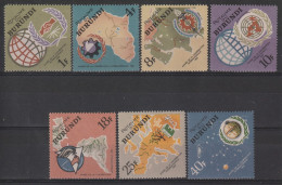 BURUNDI - N°161/7 ** (1965) Coopération Internationale - Unused Stamps