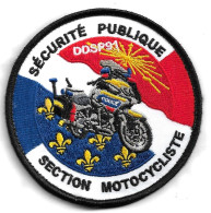 Ecusson POLICE SECURITE PUBLIQUE SECTION MOTOCYCLISTE DDSP 91 - Polizei