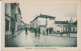 ROUILLAC (16) - Rue De La Gare Et Place Gambetta - état Correct - Rouillac