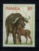 Rwanda - "Faune - Zèbres Et Buffles - Bufflesse Et Jeune" - Neuf 1* N° 1158 De 1984 - Ungebraucht