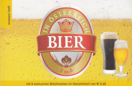 Oostenrijk Marken Heft, Personal Stamps, Thema: Bier , Woth 8 Personal Stamps - Folletos/Cuadernillos