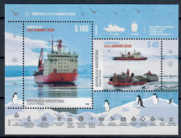 ARGENTINA 2019 ANTARTIDE ESPLORAZIONI NAVE ROMPIGHIACCIO ARA ALMIRANTE IRIZAR FOGLIETTO  MNH/** - Nuevos