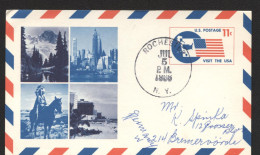 UXC5b Air Mail Postal Card Nonphilatelic Used Rochester NY To GERMANY 1966 Cat.$45.00 - 1961-80