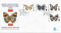 FDC E 274 1996  CV 21,00 Nederlandse Antillen Butterflies Capex 96 - Antillas Holandesas