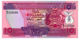 SOLOMON ISLANDS B/3; 10 DOLLARS ND(1986) Pick 15 Unc - Solomon Islands