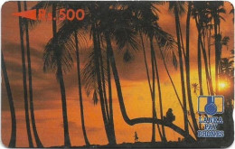 Sri Lanka - Lanka Pay Phones (GPT) - Palmtrees At Sunset - 2SRLD (Normal 0, Letter B), 500Rs, Used - Sri Lanka (Ceilán)