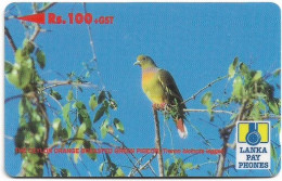 Sri Lanka - Lanka Pay Phones (GPT) - Orange Breasted Green Pigeon - 37SRLE (Normal 0, Letter B), 100Rs, Used - Sri Lanka (Ceylon)