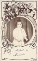 Photographie - Petite Fille - Portrait - Cadre Fleuri  - Carte Postale Ancienne - Photographs