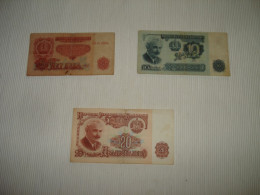 F5 - 479 /  3 Billets Bulgarie - Leva - 1 X 5 + 1 X 10 + 1 X 20 - Bulgarie