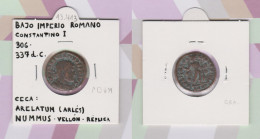BAJO IMPERIO ROMANO Nummus-Vellon Ceca: Arelatum(Arlés) Constantino I Réplica  DL-13.413 - Monedas Falsas